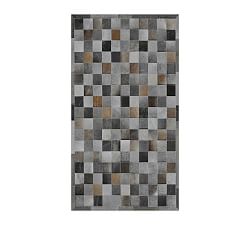 Block Leather Rug