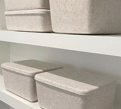 Felt Sculpted Bins with Lids