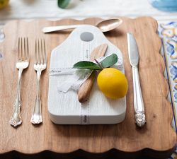 Handcrafted Small Cheese Board with Spreader, Set of 2