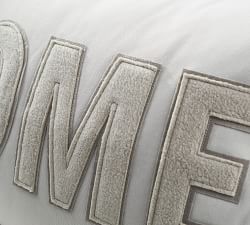 Home Applique Pillow Cover