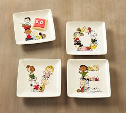 Peanuts™ Love Stoneware Appetizer Plates - Set of 4