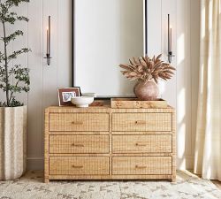 Cala Rattan 6-Drawer Dresser