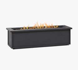 Jaclyn Steel Rectangular Propane Fire Pit Table with Cover (48")