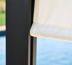 Malibu Metal &amp; Teak Outdoor Daybed with Canopy