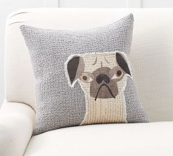 Rufus Applique Dog Pillow Cover