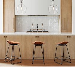 Brenner Leather Swivel Counter Stool