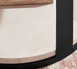 Cayman Round Wood &amp; Metal Coffee Table