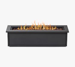 Jaclyn Steel Rectangular Propane Fire Pit Table with Cover (48")