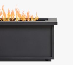 Jaclyn Steel Rectangular Propane Fire Pit Table with Cover (48")