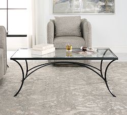 Jax Rectangular Glass Coffee Table (48")