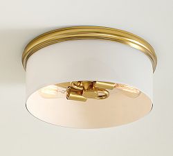 Open Box: Everett Milk Glass Flush Mount (17")