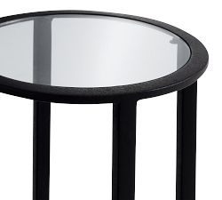 Tanner Round Glass Accent Table (12")