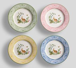 Botanical Bunny Stoneware Salad Plates