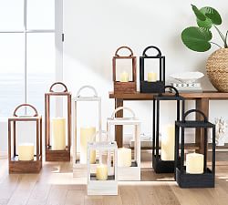 Open Box: Decker Mango Wood Lantern, Extra Large 31"H