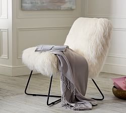 Mongolian Faux Fur Accent Chair