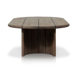 Paulina Teak Oval Outdoor Coffee Table (70")