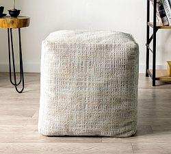 Velvet Square Pouf