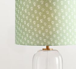 Carter Glass Table Lamp with Kravet Petite Floral Shade (29")