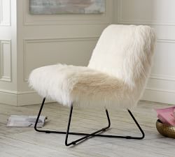 Mongolian Faux Fur Accent Chair