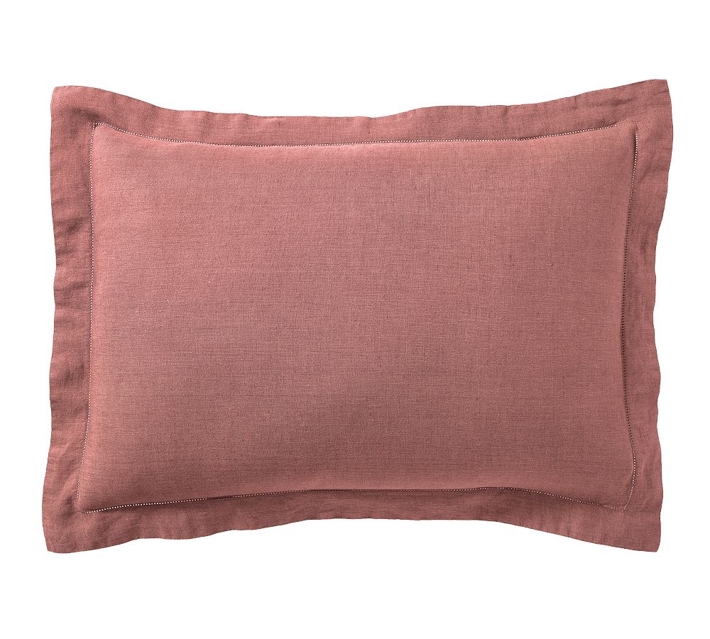 Belgian Flax Linen Sham - Rosewood, Standard, Set of 2