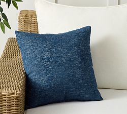 Open Box: Performance Boucle Outdoor Pillow, 18" - Indigo
