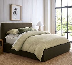 Open Box: Belgian Flax Linen Duvet, King/Cal. King - Aloe