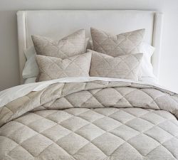 Belgian Flax Linen Jersey Diamond Comforter Sham