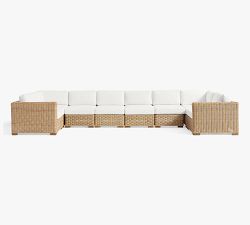 Huntington Wicker Square Arm 8-Piece  U-Shaped Outdoor Sectional (100")