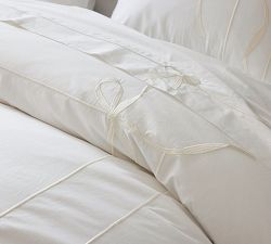 Monique Lhuillier Nell Embroidered Bow Duvet Cover