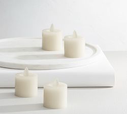 Premium Flickering Flameless Wax Votive Candle - Set of 4