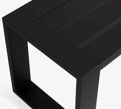 Malibu Metal Rectangular Outdoor Coffee Table with Nesting Stools (48")