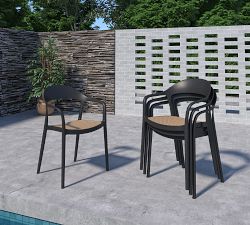 Santa Ana Eucalyptus Rectangular Extendable Outdoor Dining Table Set