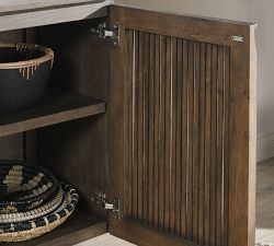 Reeded Reclaimed Wood Cabinet (50" - 82")