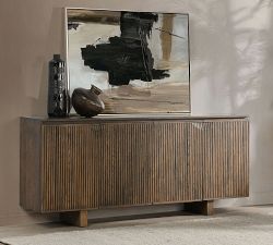 Reeded Reclaimed Wood Cabinet (50" - 82")