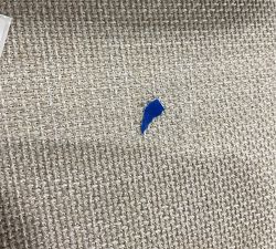 Open Box: Juniper Upholstered Dining Chair - Chateau Basketweave in Oatmeal, Vintage Pine Finish