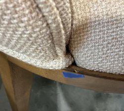 Open Box: Juniper Upholstered Dining Chair - Chateau Basketweave in Oatmeal, Vintage Pine Finish