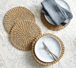 Chambray Tile Stoneware Dinner Plates - Set of 4