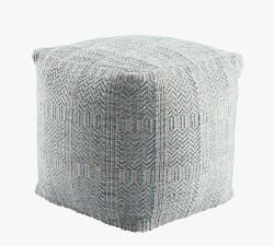 Jean Handwoven Outdoor Pouf
