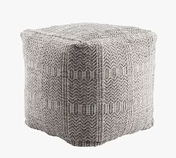 Jean Handwoven Outdoor Pouf