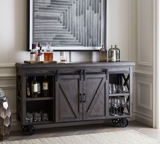 Parrish Bar Cabinet - Charcoal