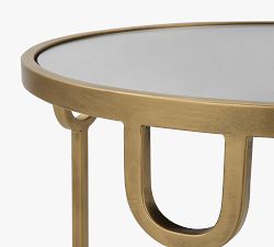 Ellodie Round Glass Accent Table (17")