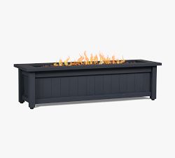 Sila Steel Rectangular Propane Fire Pit Table with Cover (50")