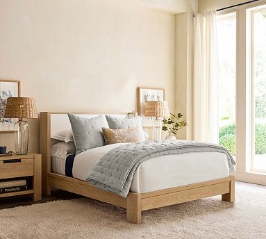 Brooks Upholstered Shelter Bed | Pottery Barn