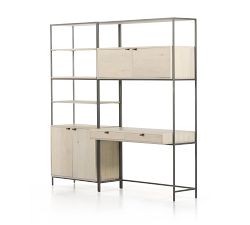 Graham Wall Desk With Drawer &amp; Bookcase (85")