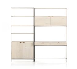 Graham Wall Desk With Drawer &amp; Bookcase (85")