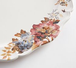 Piper Floral Bird Oval Turkey Serving Platter