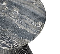 Doyle Concrete Round Outdoor Accent Table (15")