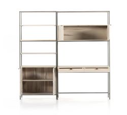 Graham Wall Desk With Drawer &amp; Bookcase (85")