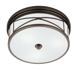 Brigham Frosted Glass Flush Mount (15")