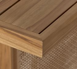 Dolores Teak Rectangular Outdoor Dining Table (91")